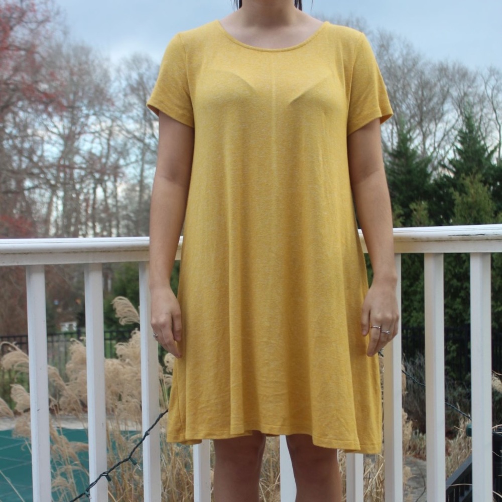 Yellow T-shirt dress